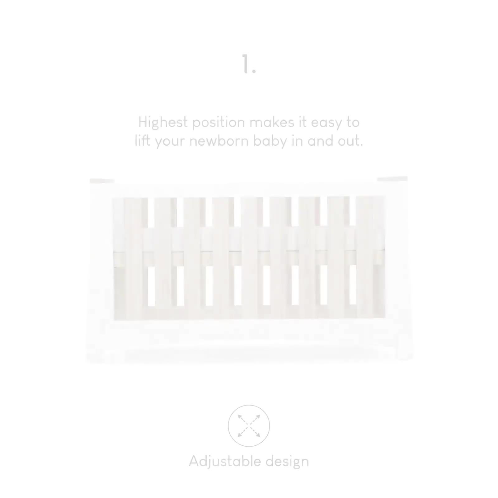 Video of cuddleco-ada-3-piece-nursery-furniture-set-white-and-ash