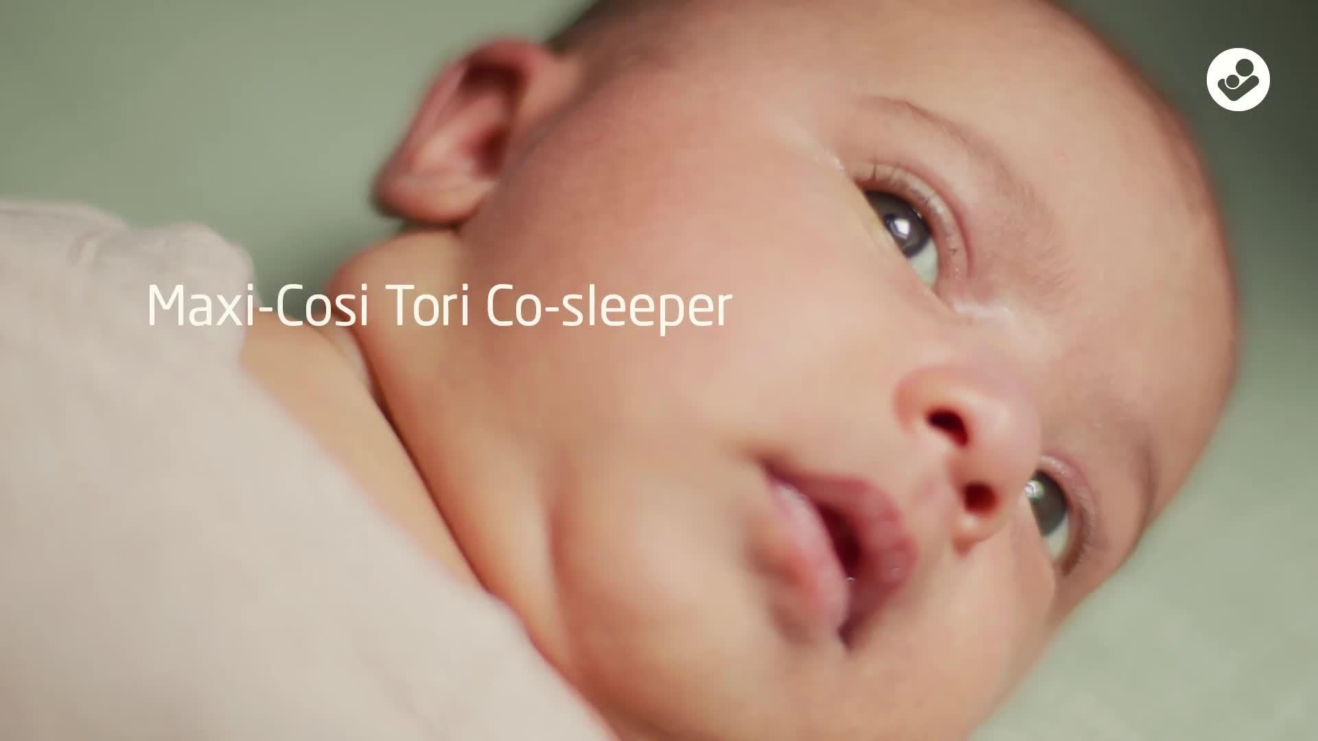 Video of maxi-cosi-tori-co--sleeper-bedside-crib-beyond-grey