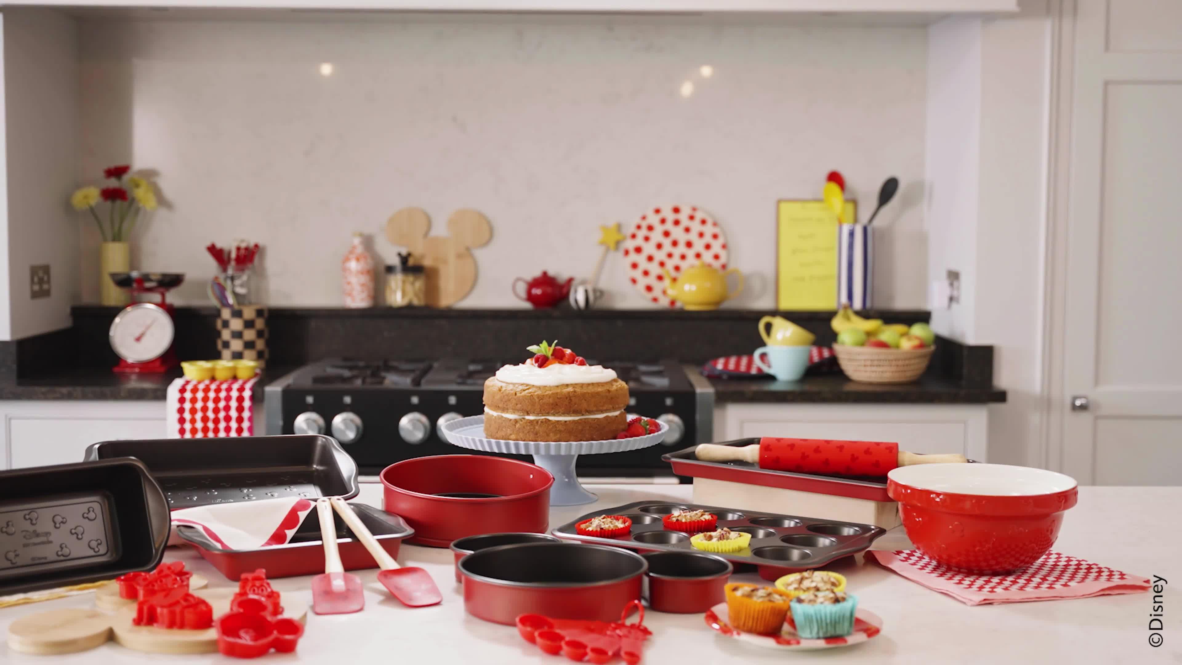 Video of disney-bake-with-mickey-mouse-2-piece-silicone-spatula-and-spoonula-set