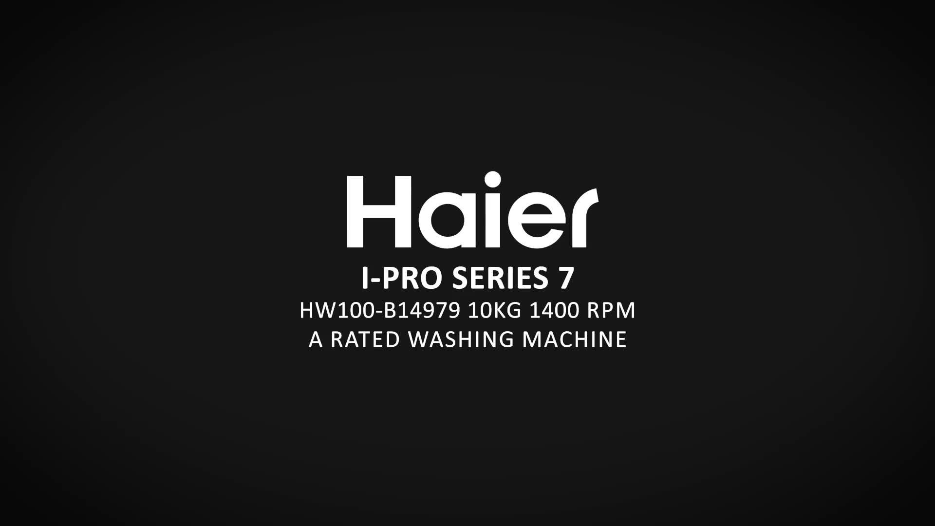 Image thumbnail 8 of 8 of Haier <p>i-Pro Series 7 Plus&nbsp;HW100-B14979U1 10kg Wash, 1400 Spin Washing Machine - White</p>