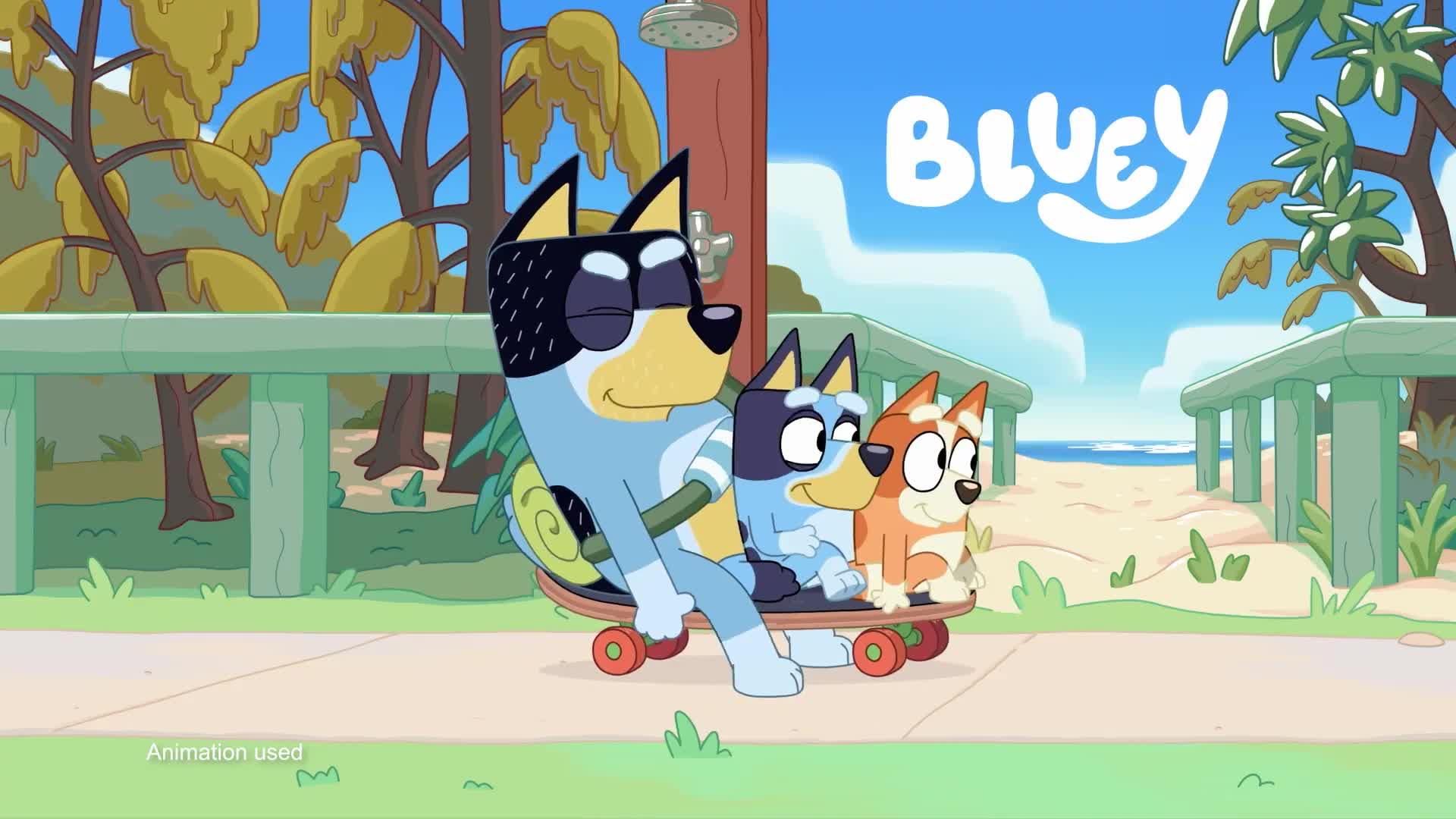 Video of bluey-keepy-uppy-game-keep-the-balloon-in-the-air-includes-motorized-balloon-2-3-players-ages-4