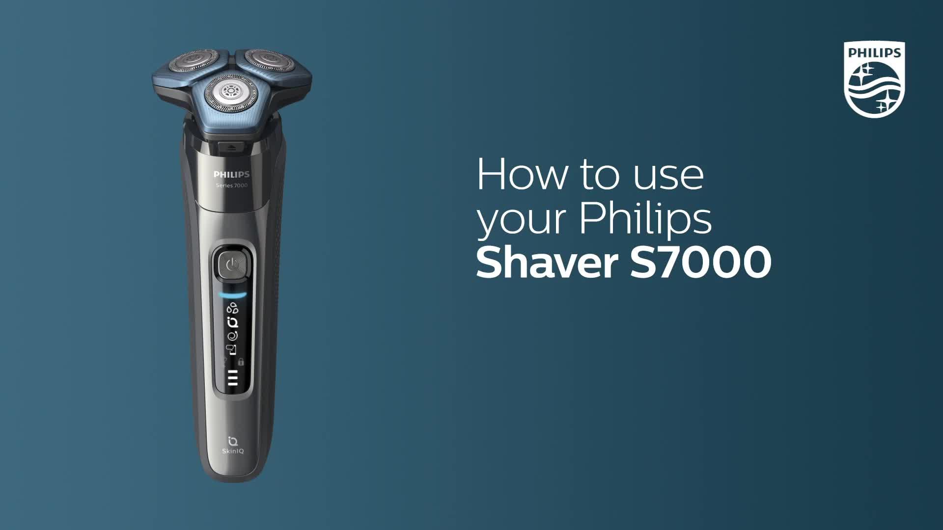 Video of philips-series-7000-wet-amp-dry-mens-electric-shaver-with-pop-up-trimmer-travel-case-charging-stand-amp-groomtribe-app-connectionnbsp--s788635