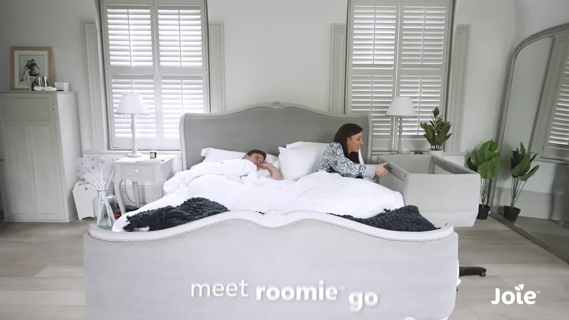 Video of joie-roomie-go-bedside-cribnbsp--clay