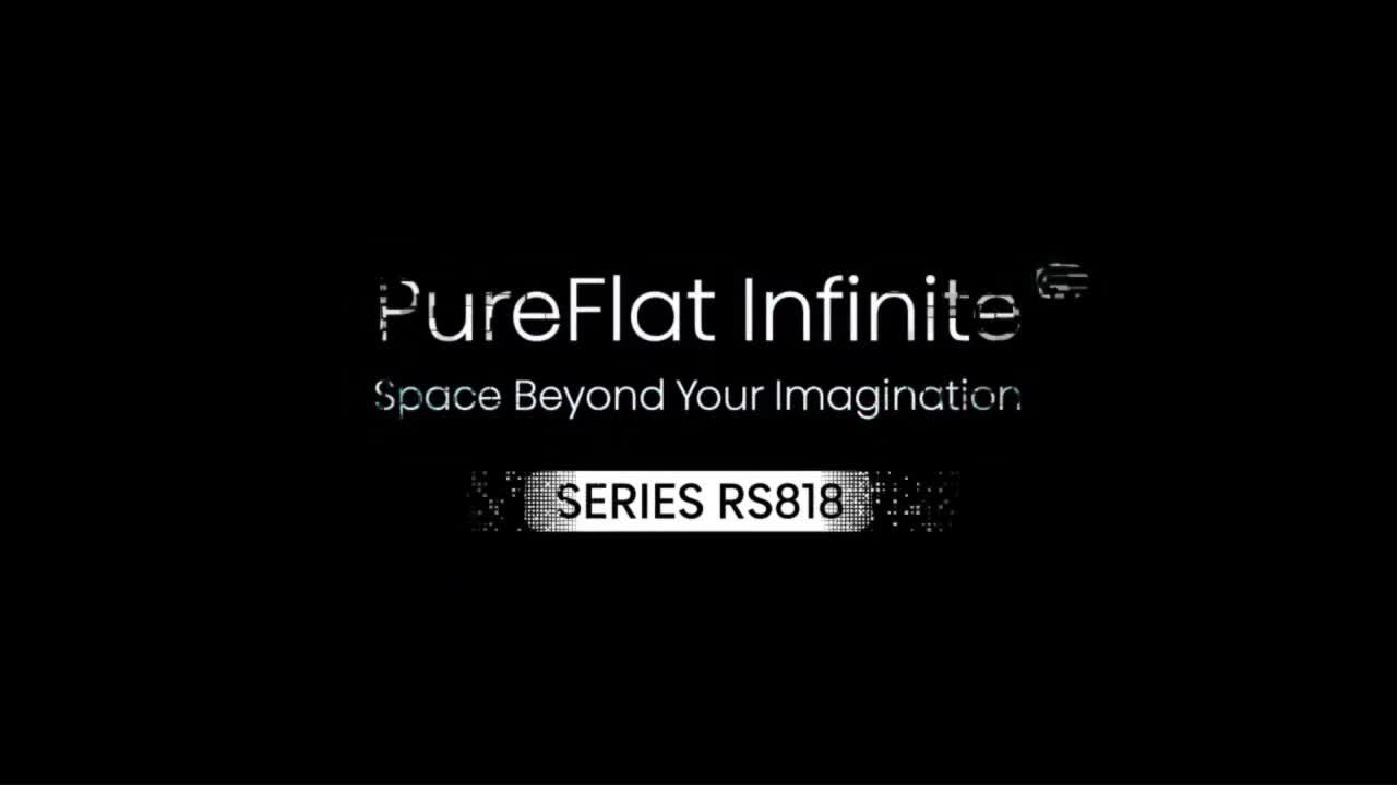 Video of hisense-rs818n4ife-pureflat-infinite-series-90cm-wide-side-by-side-american-fridge-freezer-black-stainless-steel