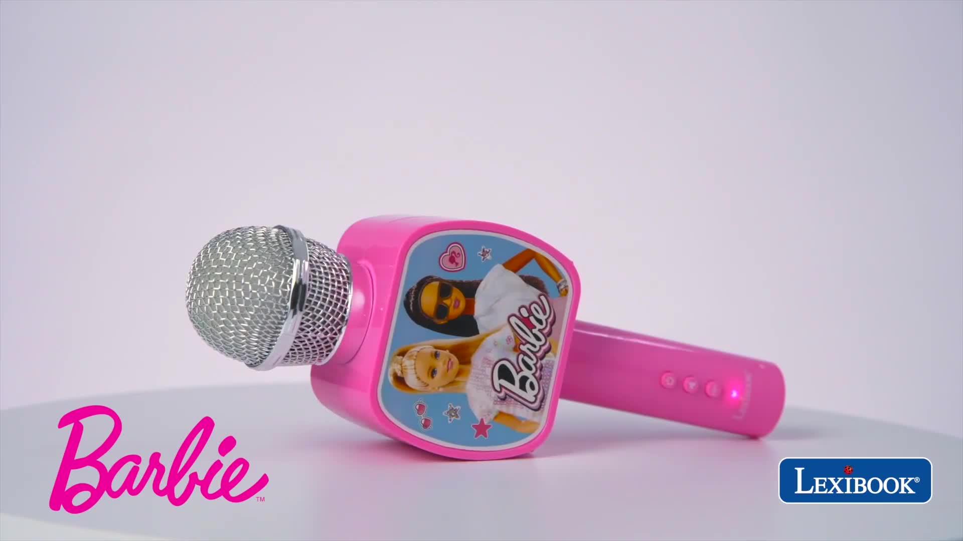 Barbie Karaoke Bluetooth Microphone with speaker voice changer