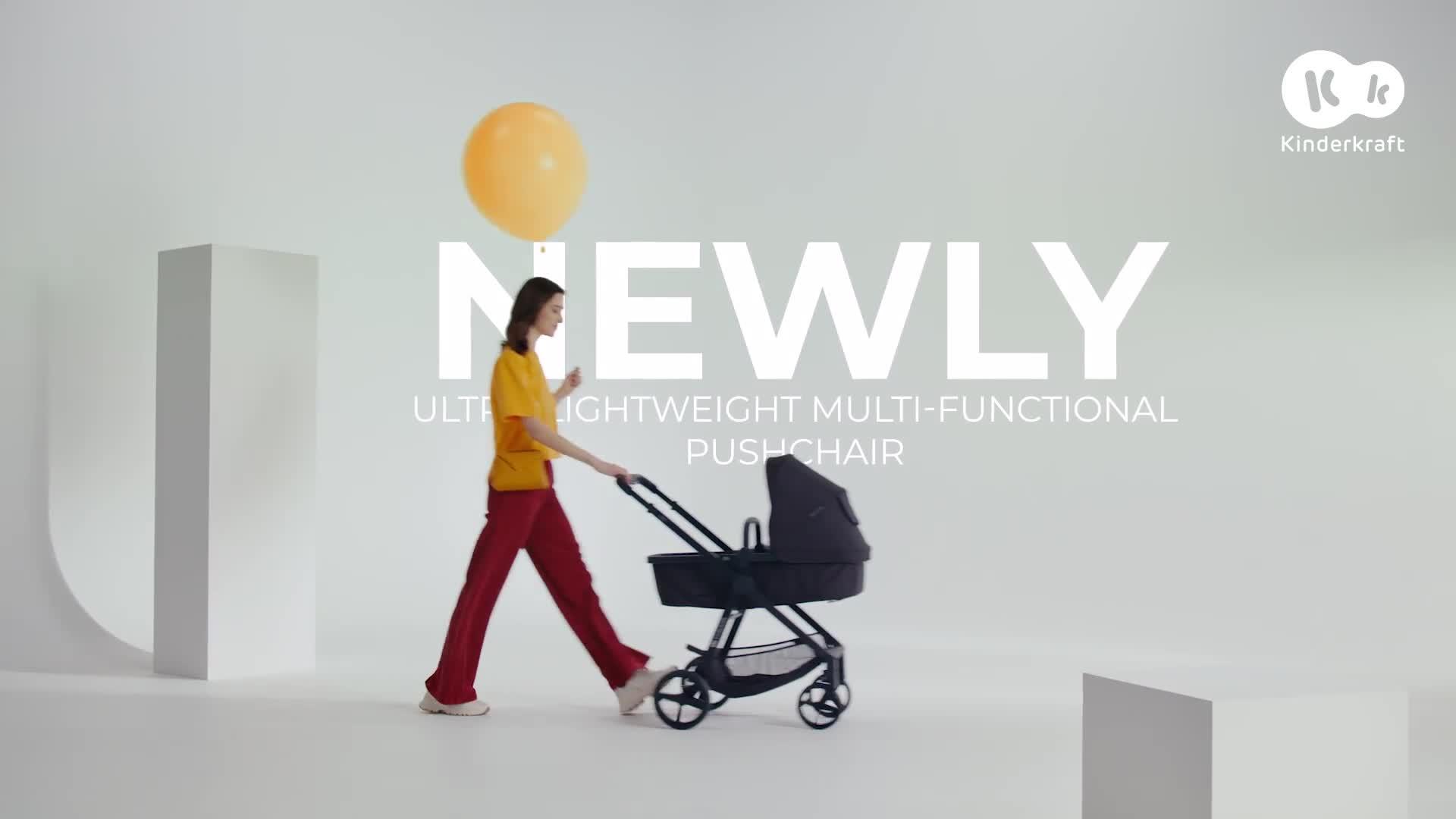 Video of kinderkraft-4-in-1-newlynbsptravel-systemnbspwith-mink-pro-i-size-car-seat-and-an-isofix-base-beige