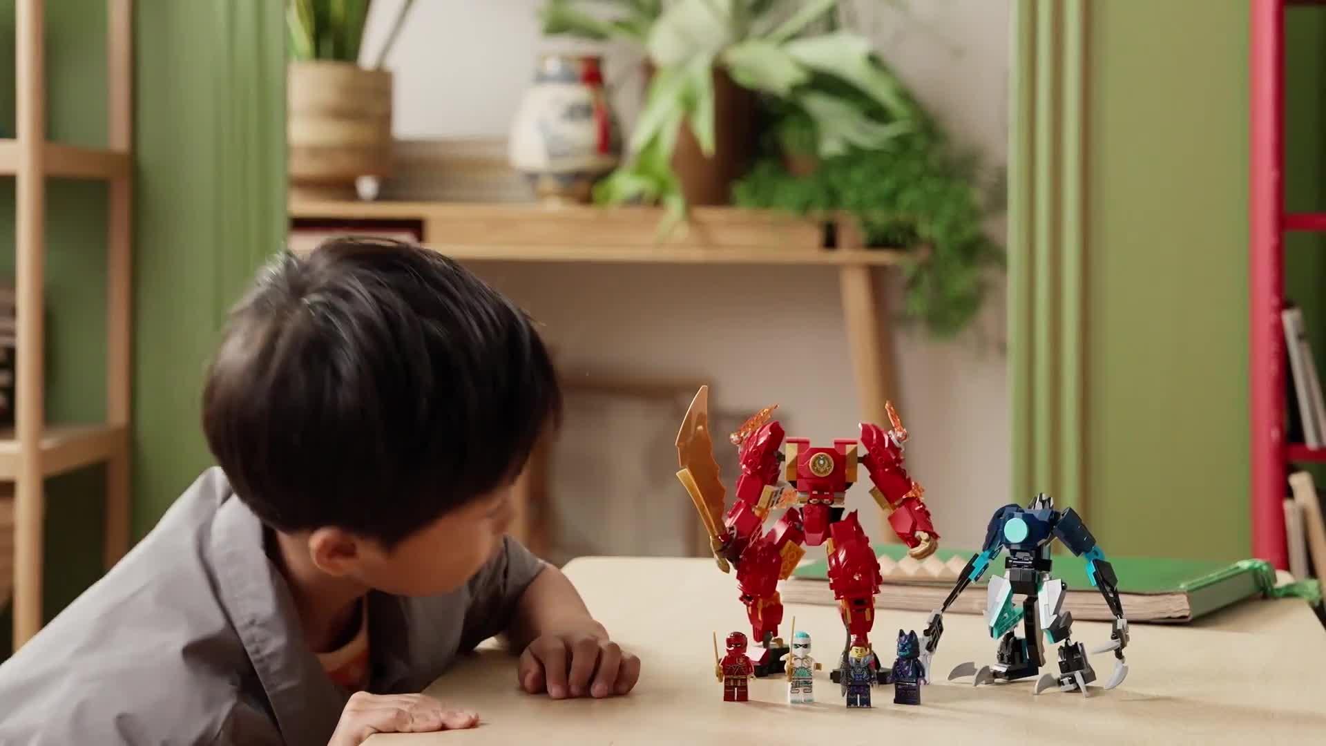 Image thumbnail 8 of 8 of LEGO Ninjago Kai&rsquo;s Elemental Fire Mech Toy Set 71808