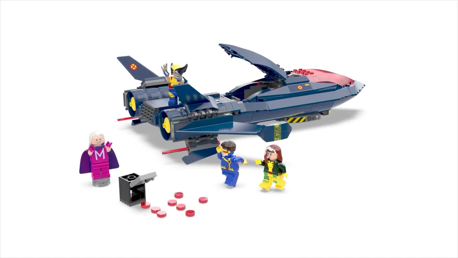 Video of lego-super-heroes-x-men-x-jet-buildable-toy-plane-76281