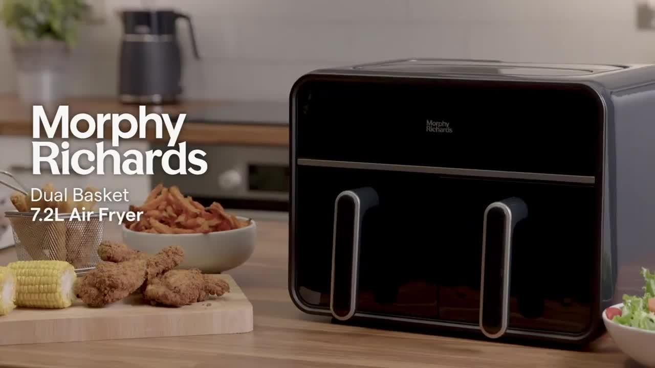 Video of morphy-richards-dual-basket-air-fryer-72l-480020