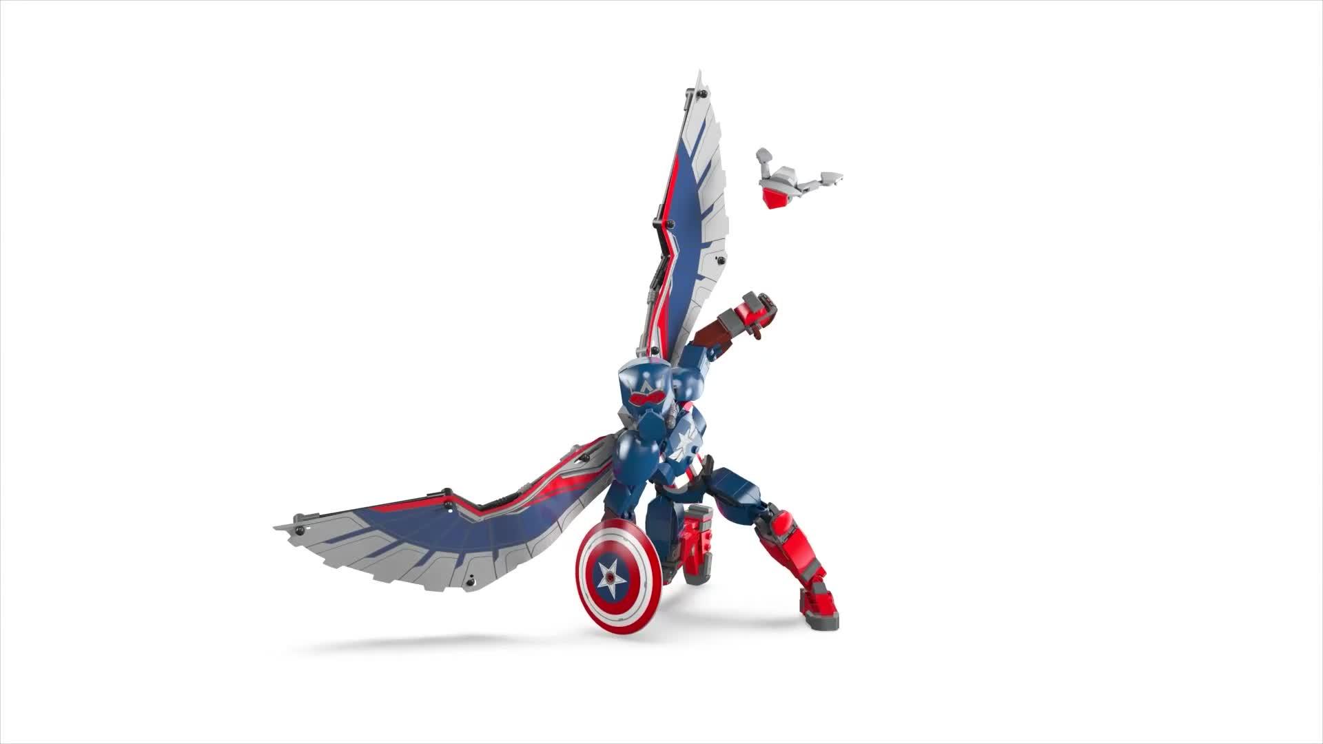Video of lego-marvel-super-heroes-new-captain-america-construction-figure-76296