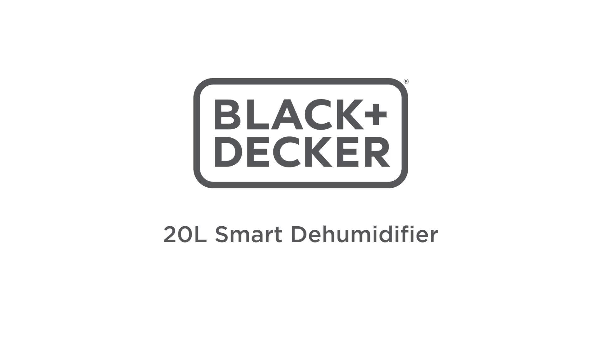 Video of black-decker-bxeh60014gb-20l-smart-dehumidifier-4-modes-quiet-65l-water-tank-24-hour-timer-white