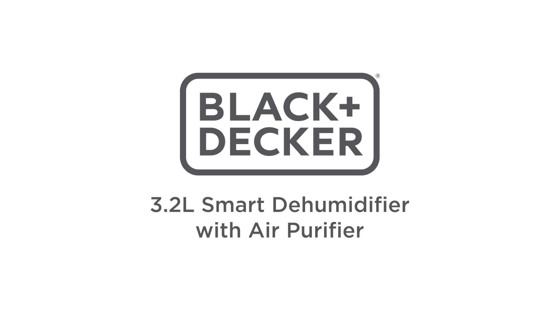 Video of black-decker-32l-smart-dehumidifier-amp-air-purifier-3-modes-quiet-48-hour-timer-white-bxeh60013gb