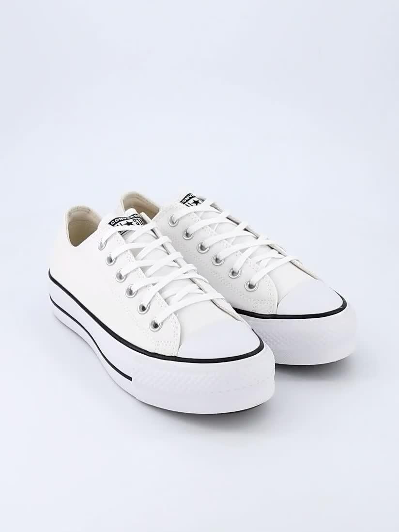 Video of converse-womens-lift-wide-foundation-ox-trainers-whiteblack