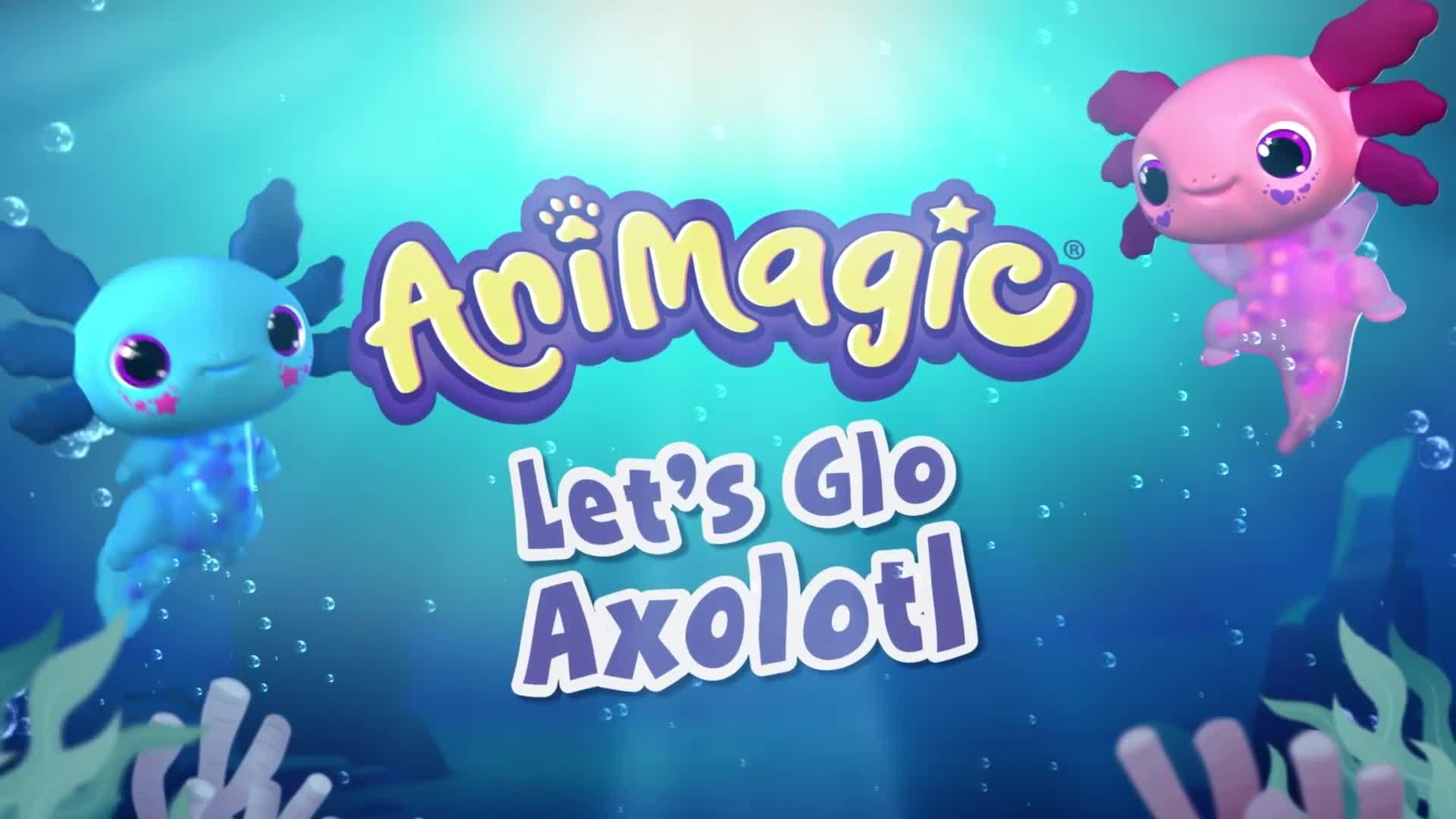 Video of animagic-lets-glo-axolotl-pink