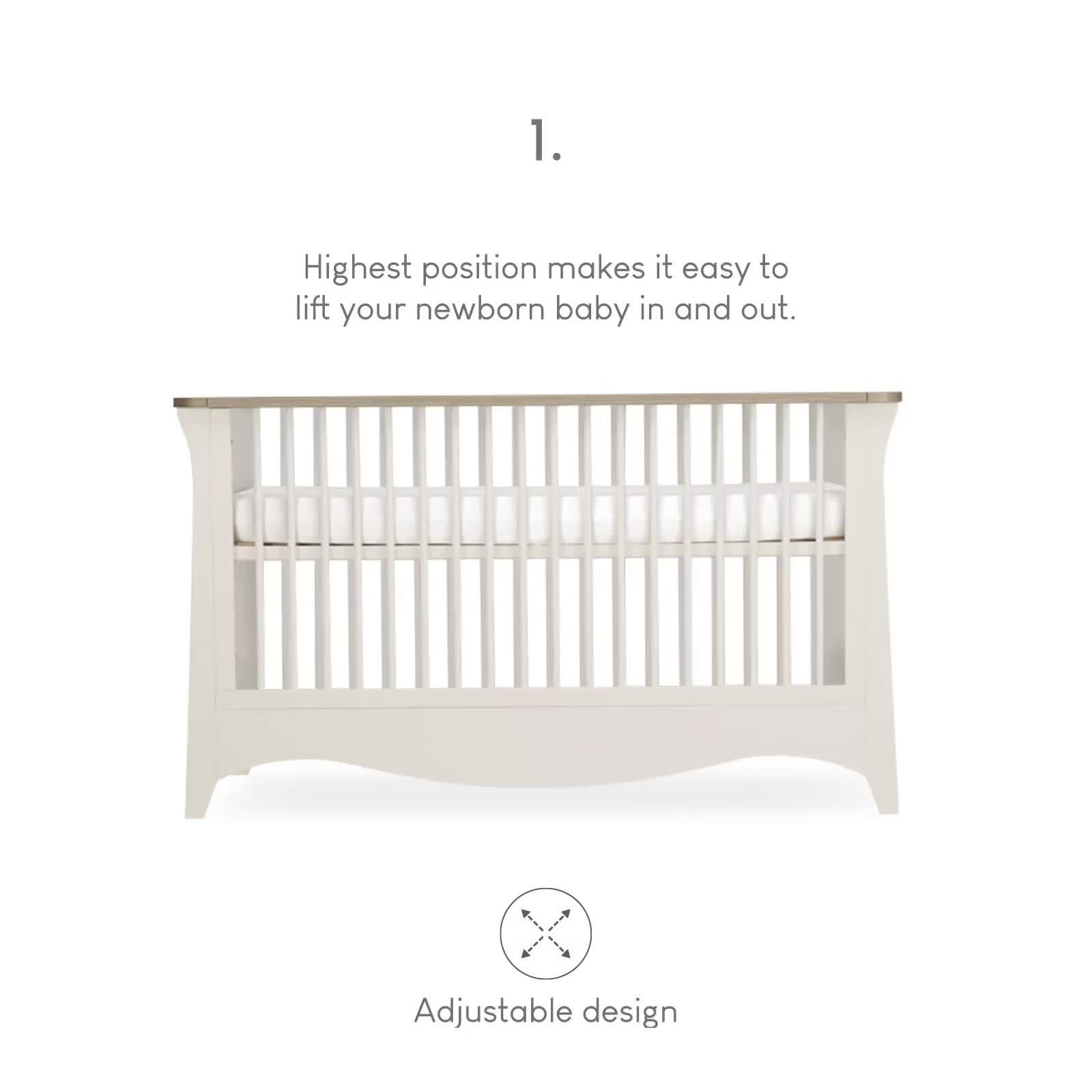 Image thumbnail 7 of 7 of CuddleCo Clara Cot Bed - Cashmere/Ash