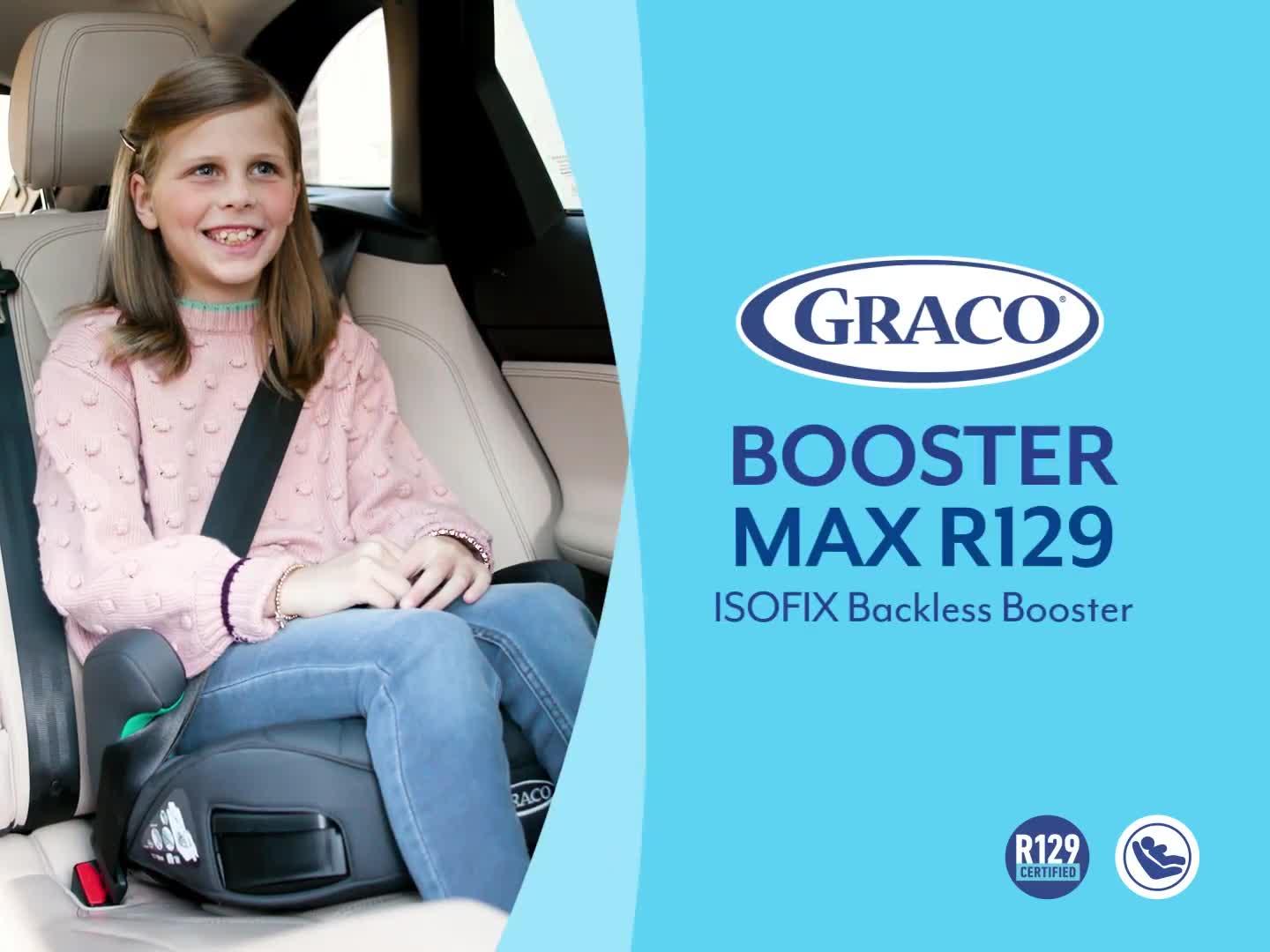 Graco Booster Max R129 Isofix Backless Booster Car Seat 135 150cm littlewoods