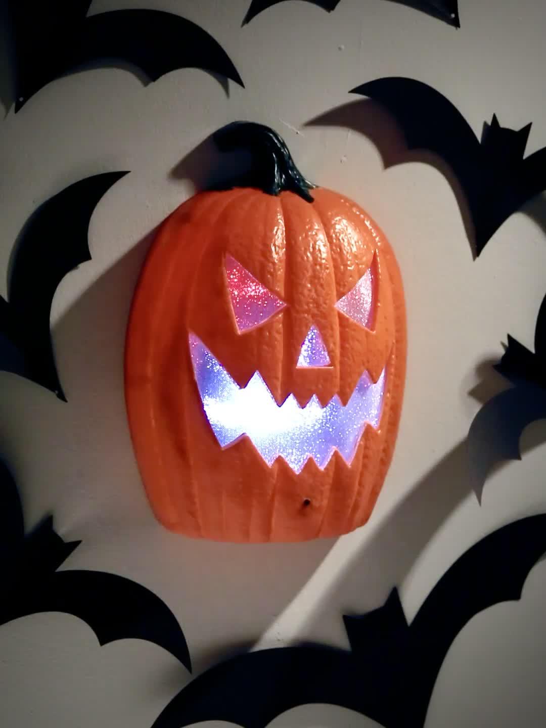Image thumbnail 6 of 6 of Smart Halloween Motion Activated&nbsp;Evil Laughing Lit&nbsp;Pumpkin&nbsp;Decoration