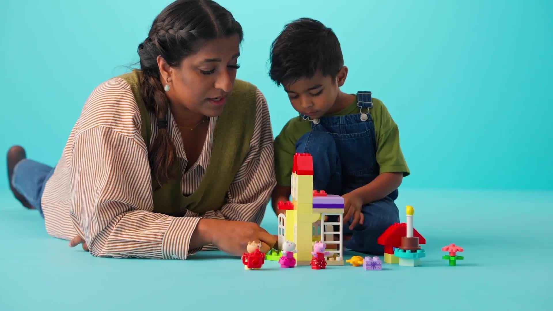 Video of lego-peppa-pig-peppa-pig-birthday-house-playset-10433