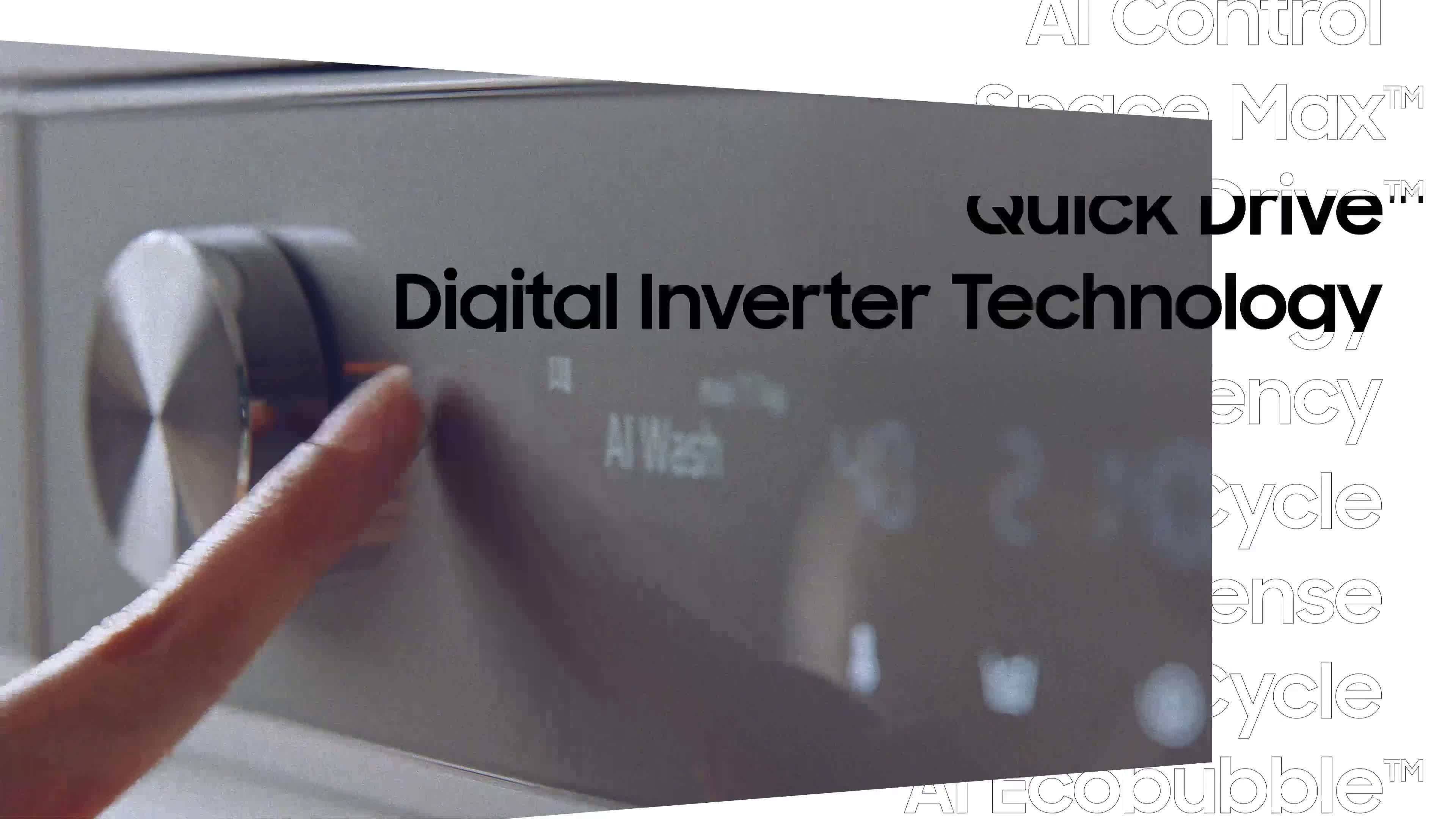 Video of samsung-series-8-ai-energy-ww11db8b95ghu1-11kg-load-1400-spin-washing-machine-with-quickdrive-auto-optimal-wash-and-spacemax-white