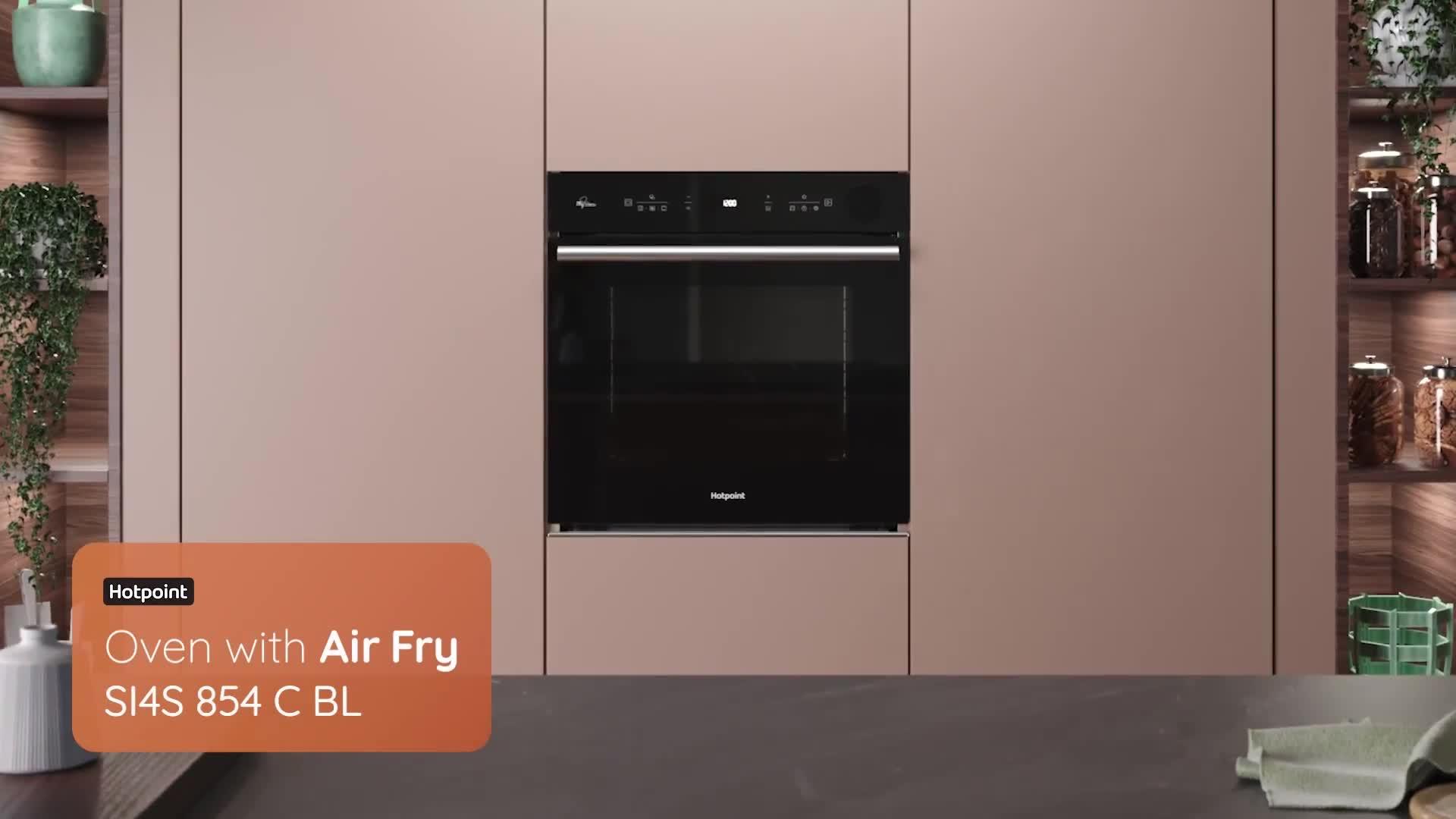 Video of hotpoint-class-4-si4s854cbl-air-fry-built-in-electric-oven-with-active-steam