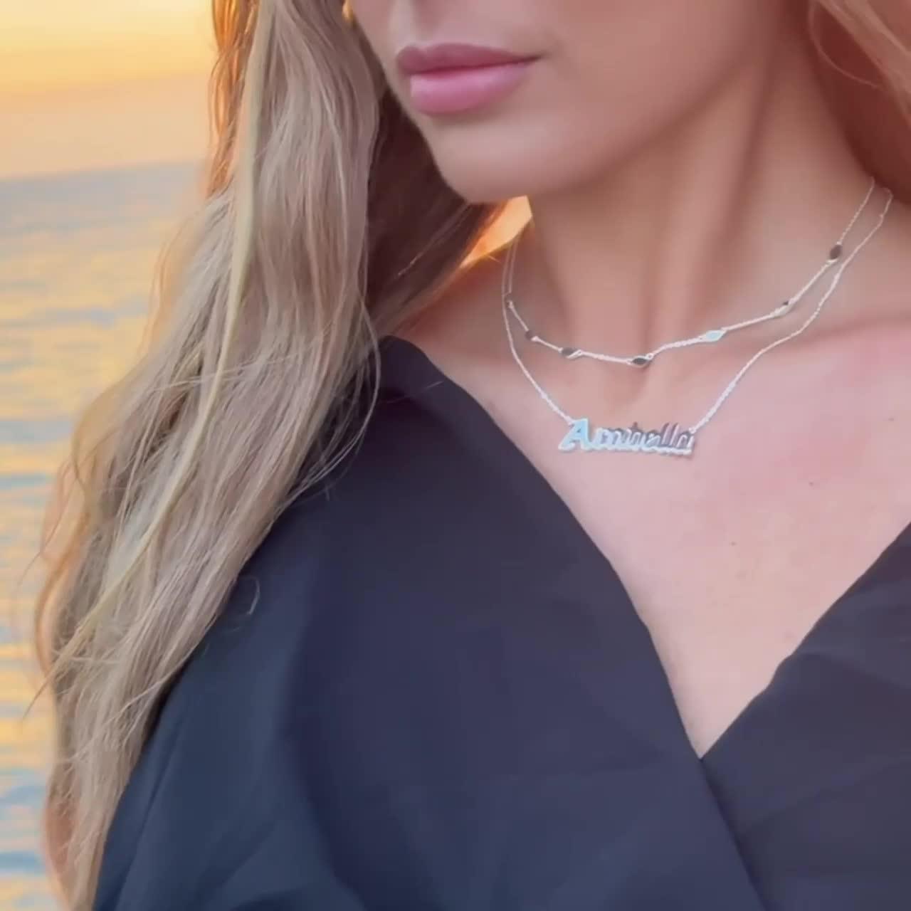 Image thumbnail 4 of 4 of Say It With Custom Name Necklace - Silver