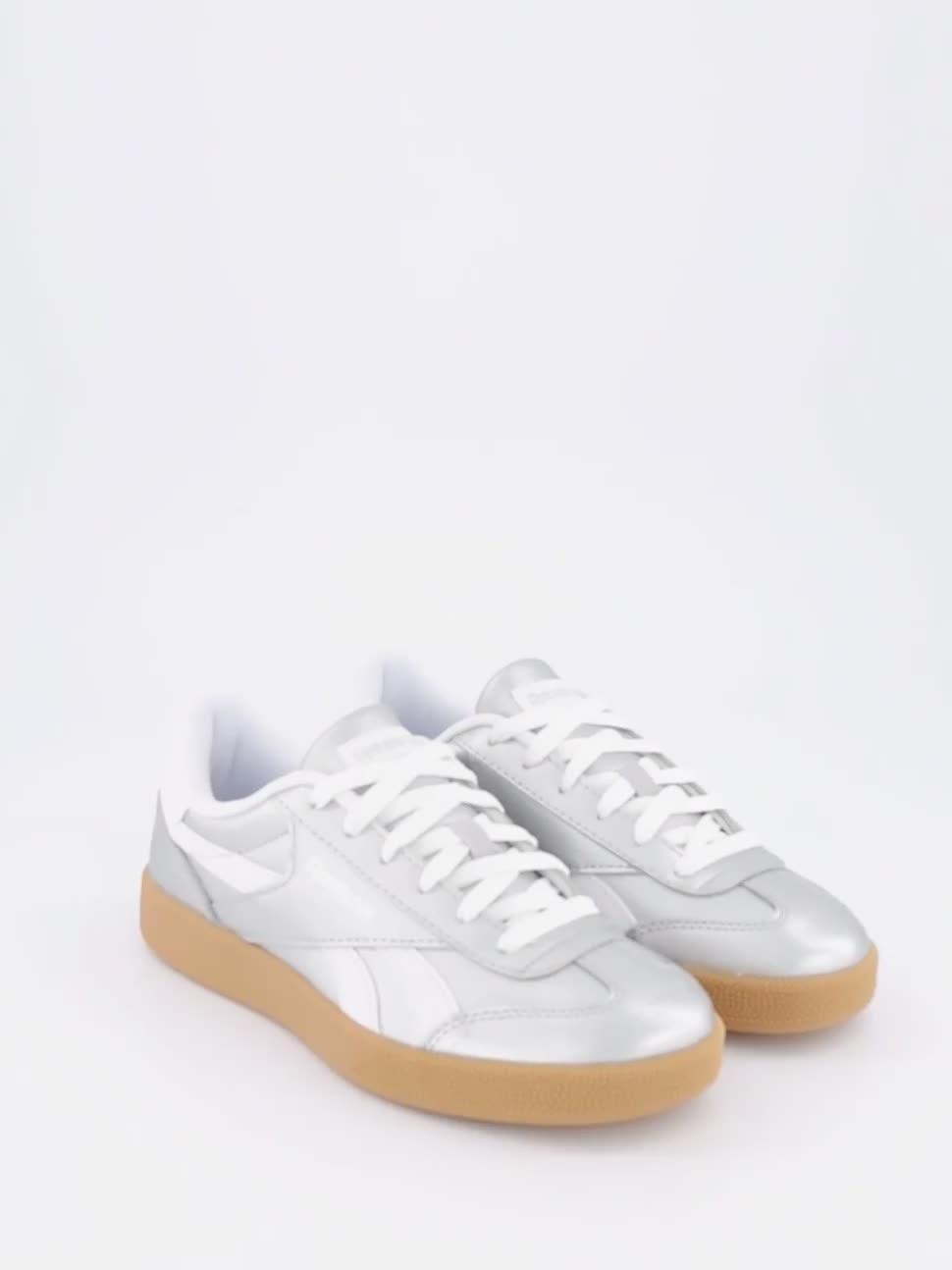 Video of reebok-womens-smash-edge-trainers-metallic-silver