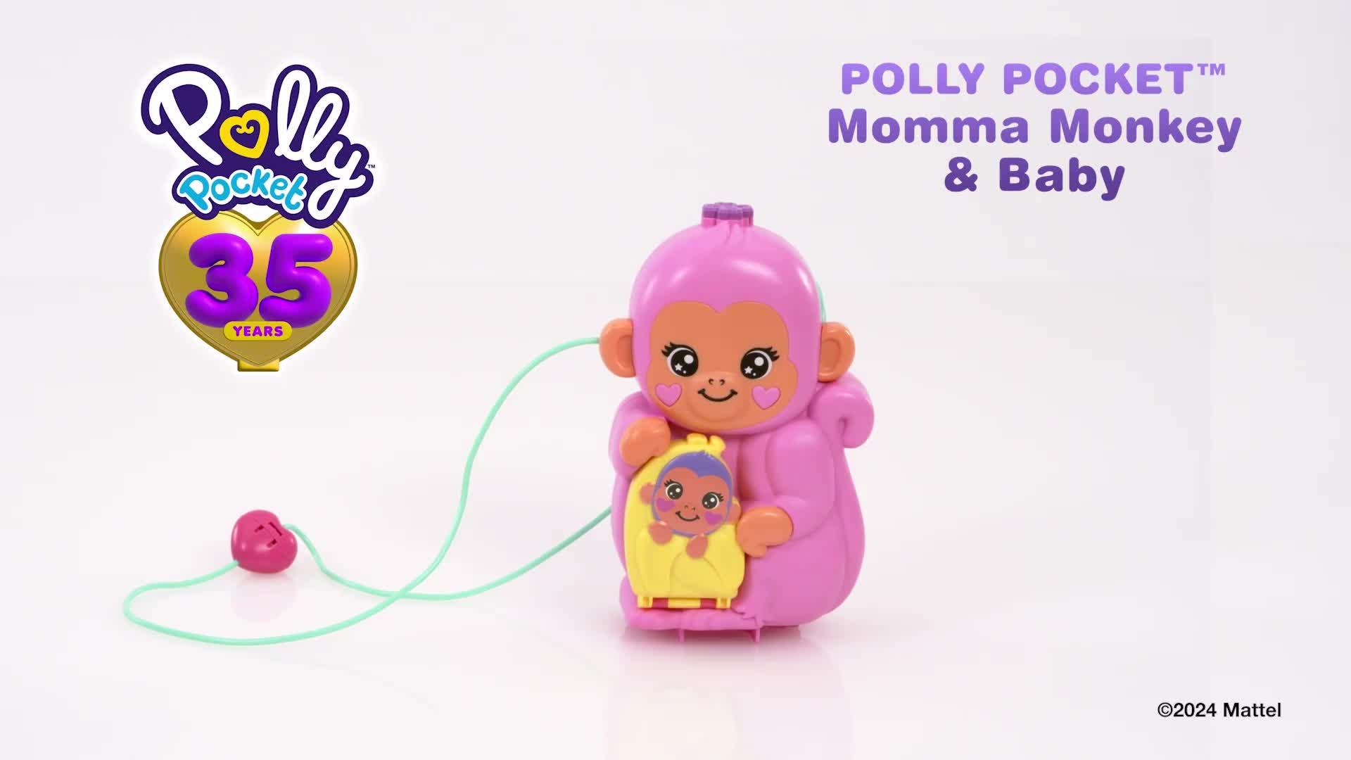 Video of polly-pocket-momma-monkey-amp-babynbspdolls-amp-playset-with-pets-amp-13-accessories