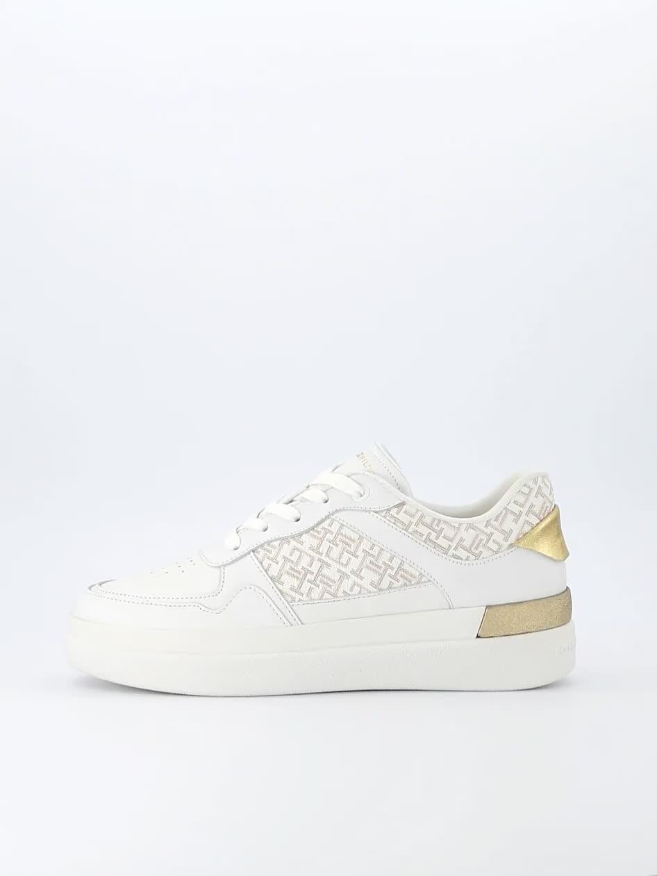 Video of tommy-hilfiger-court-monogram-trainernbsp--white