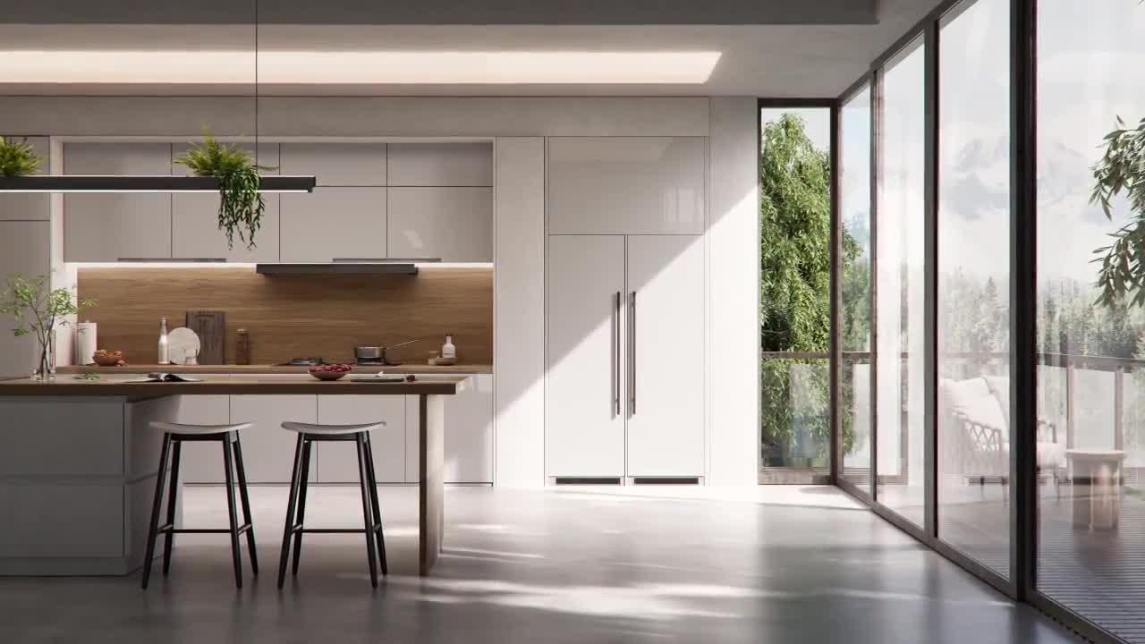 Video of hisense-rb3b250sawe-integrated-6040-total-no-frost-fridge-freezer-fixed-hinge-white