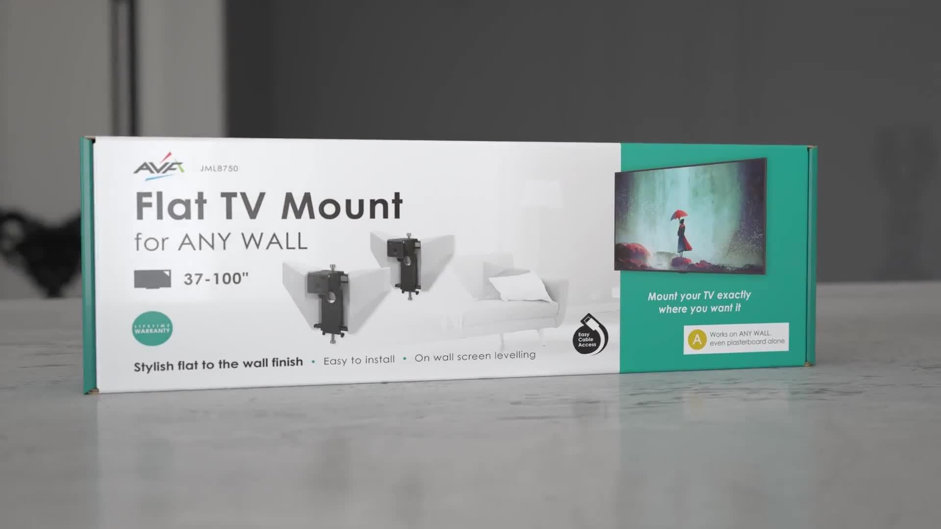 Video of avf-zml8750-flat-wall-mount-up-to-100
