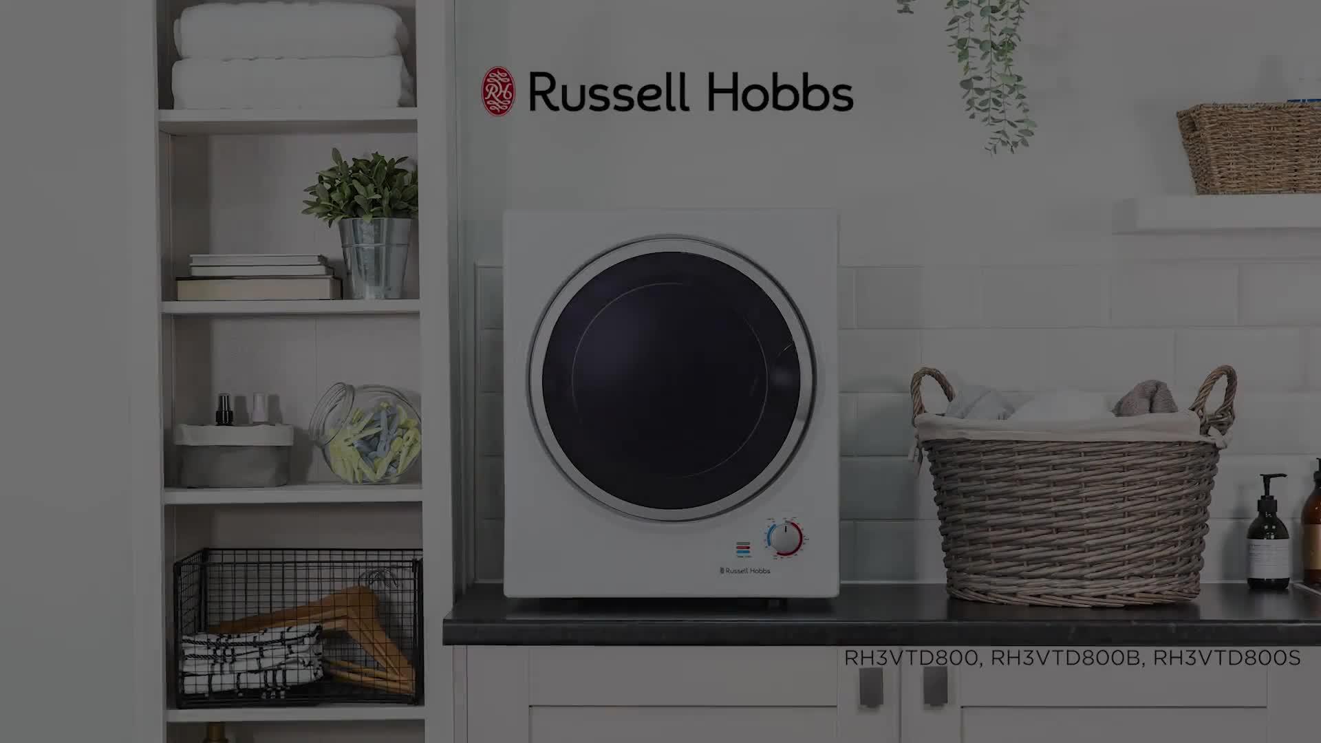 Image thumbnail 8 of 8 of Russell Hobbs RH3VTD800 2.5kg Compact Vented Tumble Dryer in White