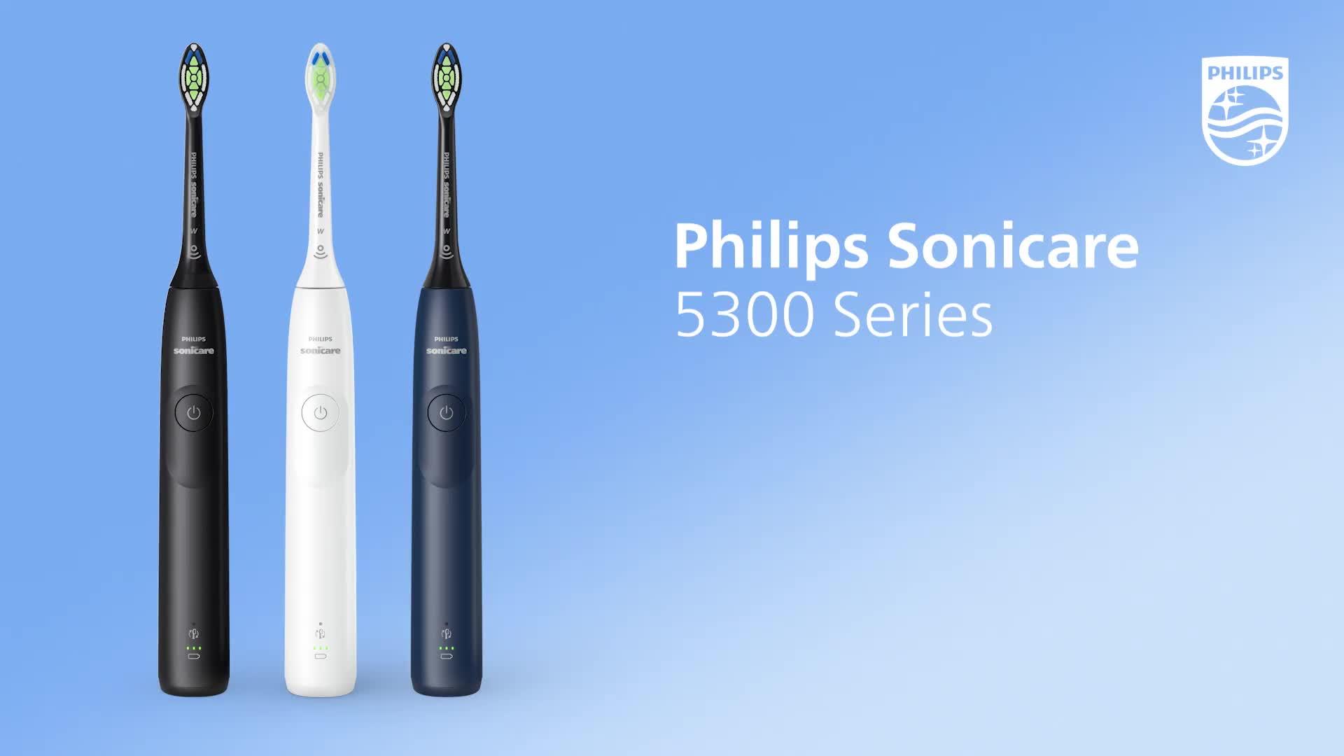 Video of philips-sonicare-5300-series-electric-toothbrush-with-travel-case-hx710802