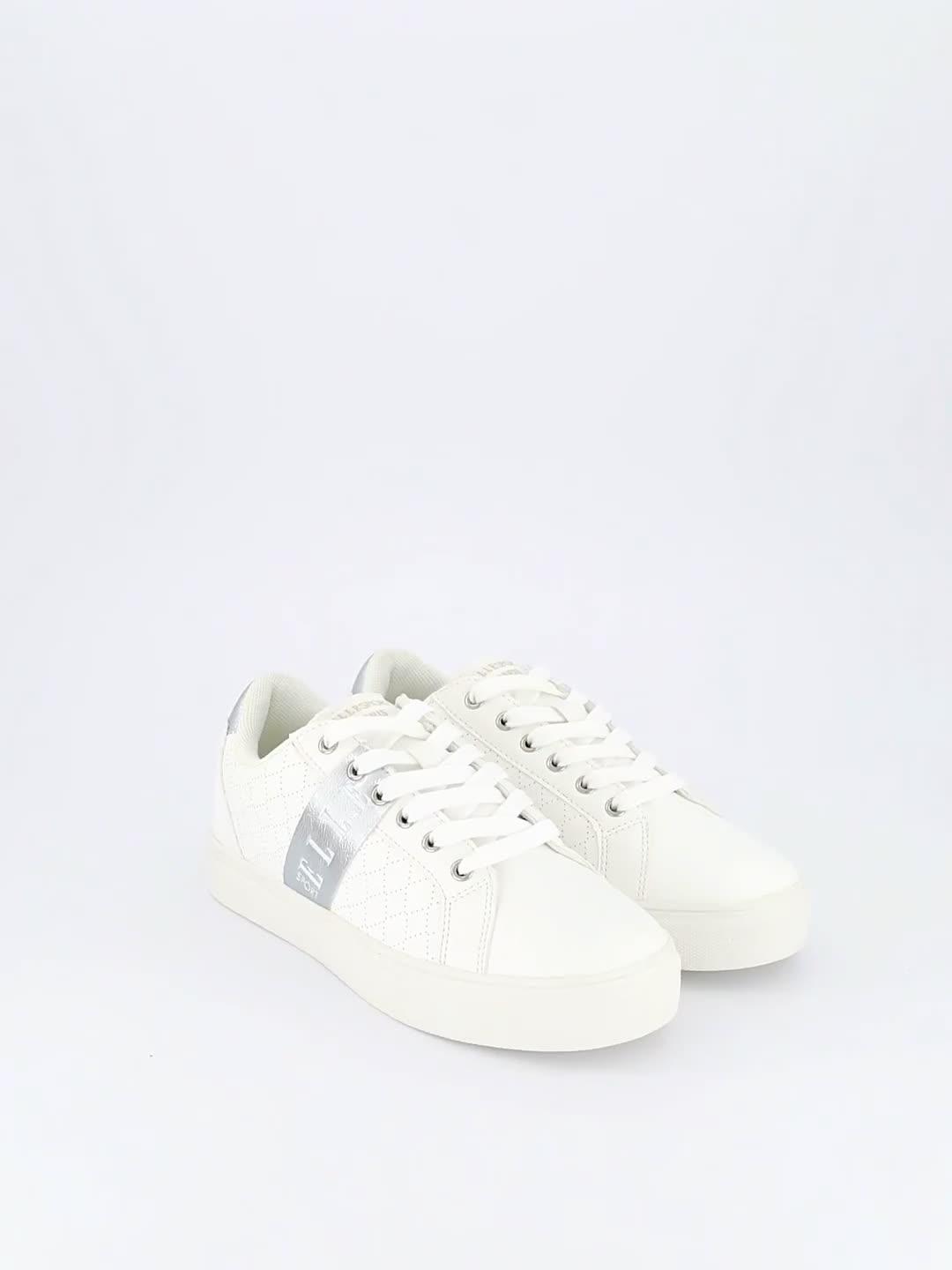 Video of elle-sport-side-stripe-trainers-white