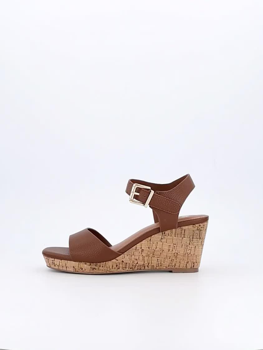 Video of v-by-very-mid-wedge-sandals-brown-tan