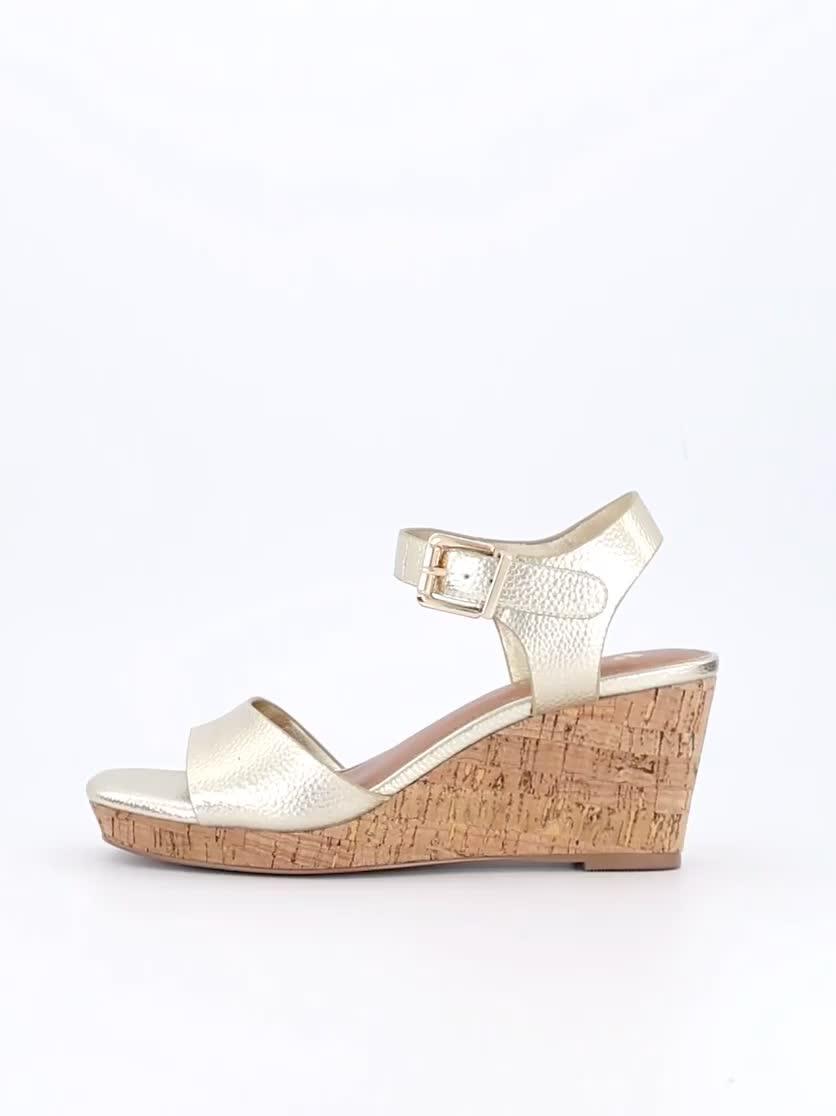 Video of v-by-very-midi-wedge-sandals-gold