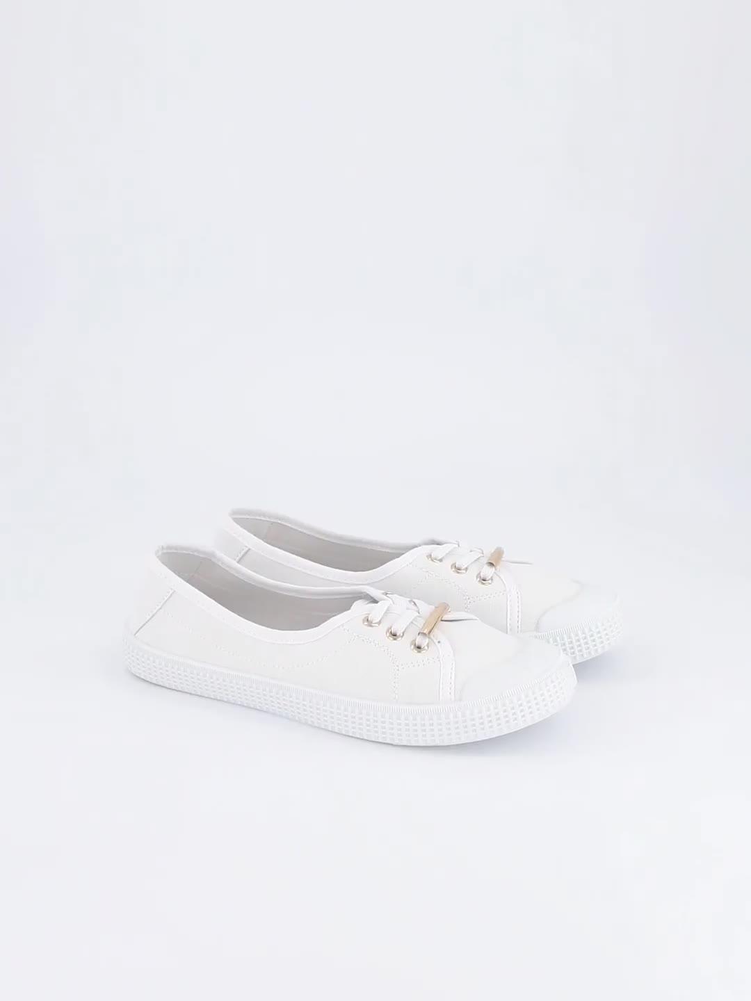Video of everyday-wide-fit-elastic-lace-pump-white