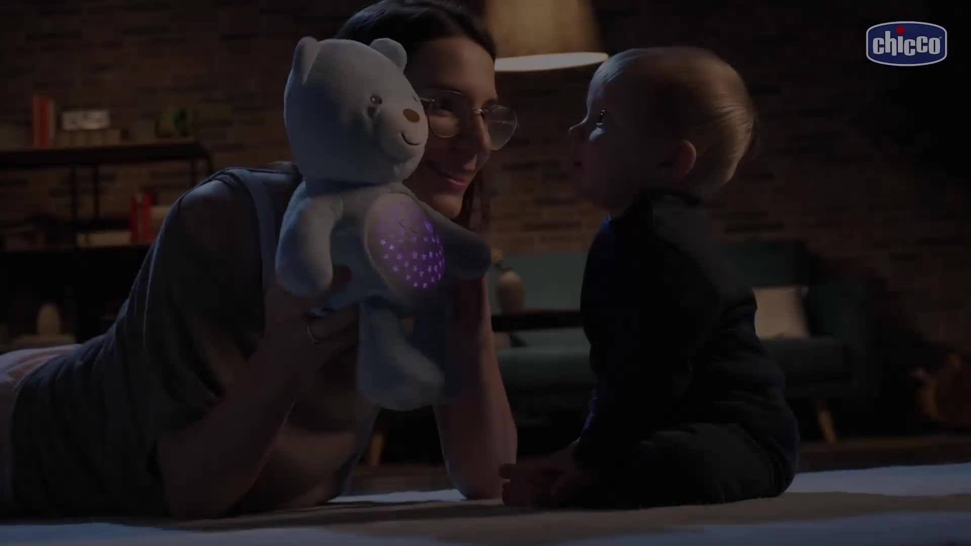 Video of chicco-first-dreams-baby-bear-plush-teddy-projectornbspbear