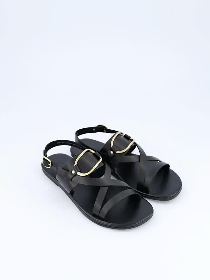 Video of v-by-very-leather-strappy-sandal-black