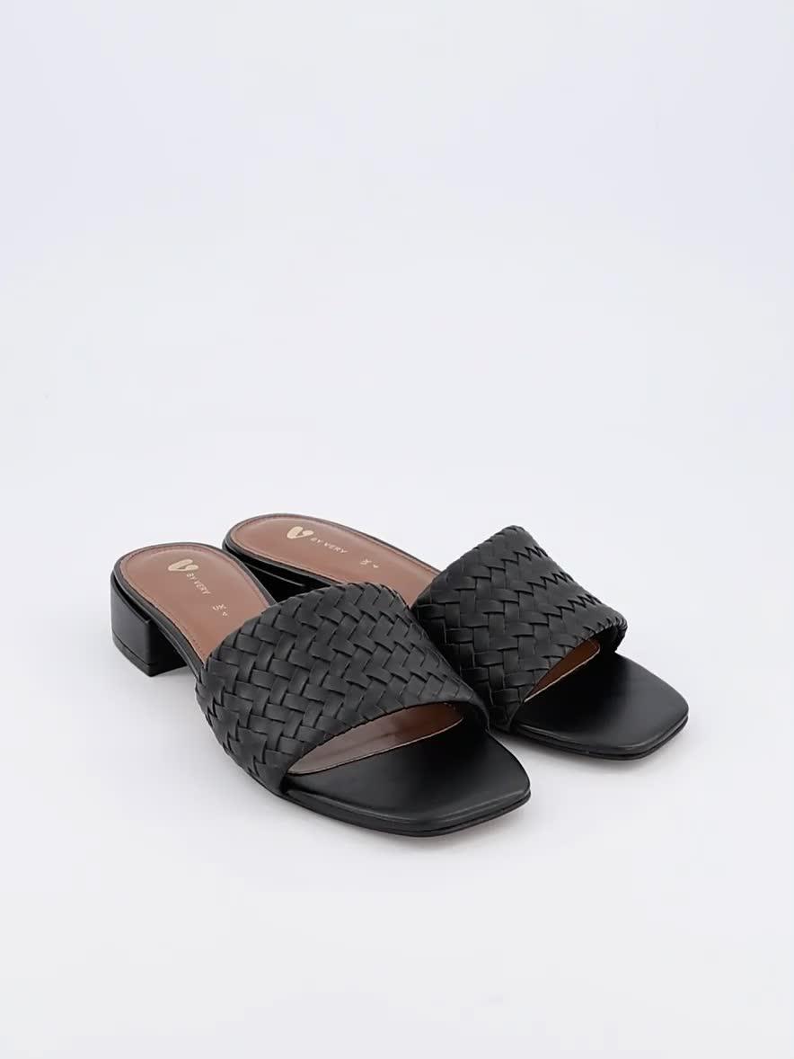 Video of v-by-very-weave-low-heel-sliders-black