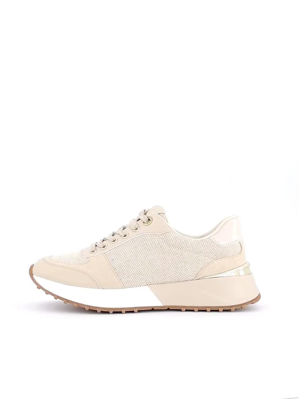 Video of v-by-very-canvas-wedge-trainer-beige