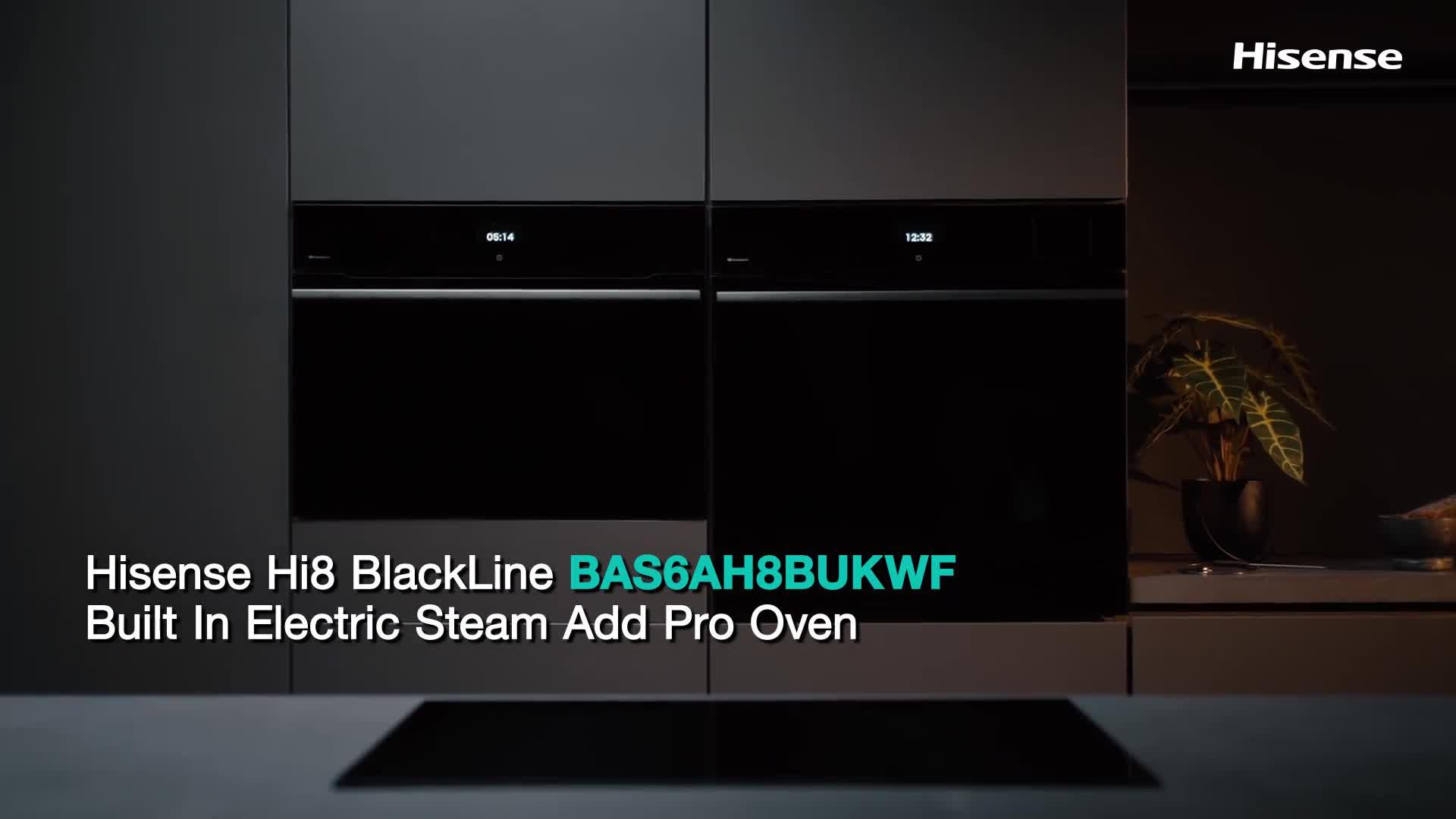 Image thumbnail 7 of 7 of Hisense Hi8 BlackLine BAS6AH8BUKWF 77L Built In Electric Single Steam Oven - Jet Black