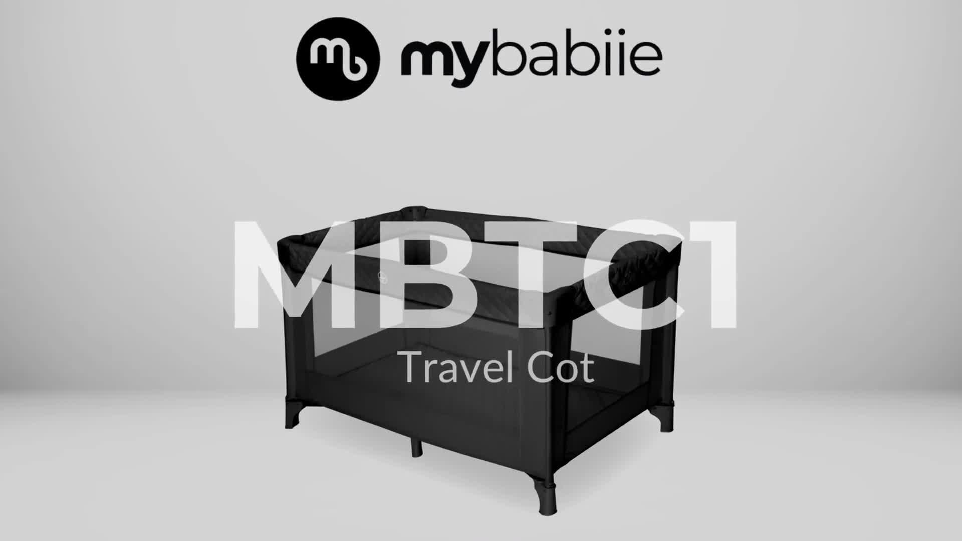 Image thumbnail 8 of 8 of My Babiie MBTC1 Travel Cot - Elephants