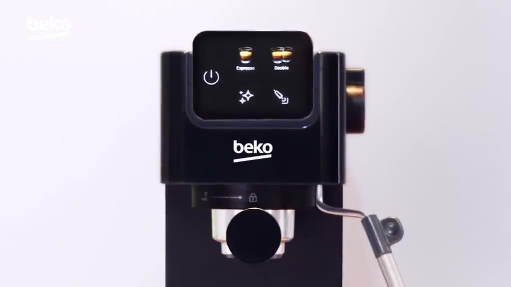 Video of beko-caffeexpertotrade-cep5302b-espresso-coffee-machine-with-steam-wand-black