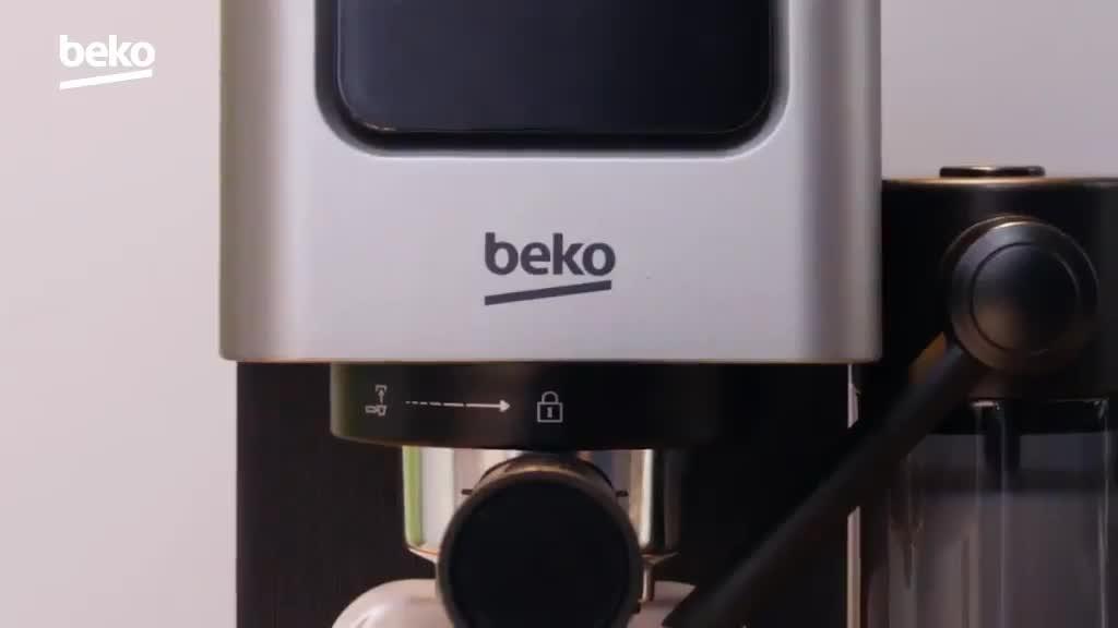 Video of beko-caffeexpertotrade-cep5304x-semi-automatic-espresso-coffee-machine-with-integrated-milk-jug-ndash-silver