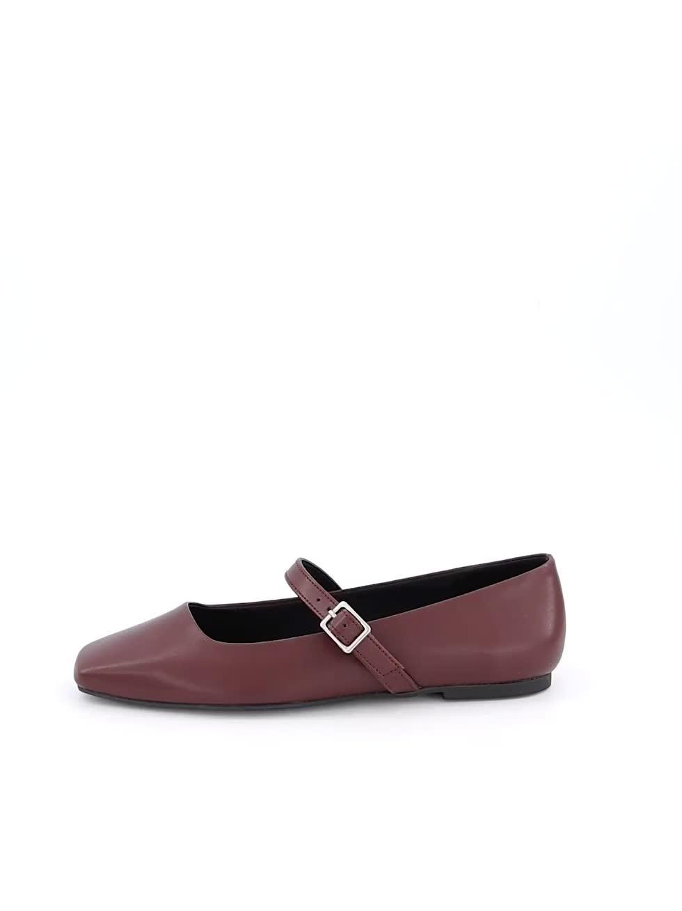 Video of v-by-very-square-toe-ballerina-burgundy
