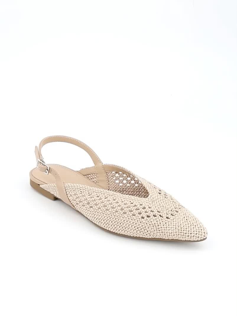 Video of v-by-very-crochet-pointed-sling-back-ballerina-natural