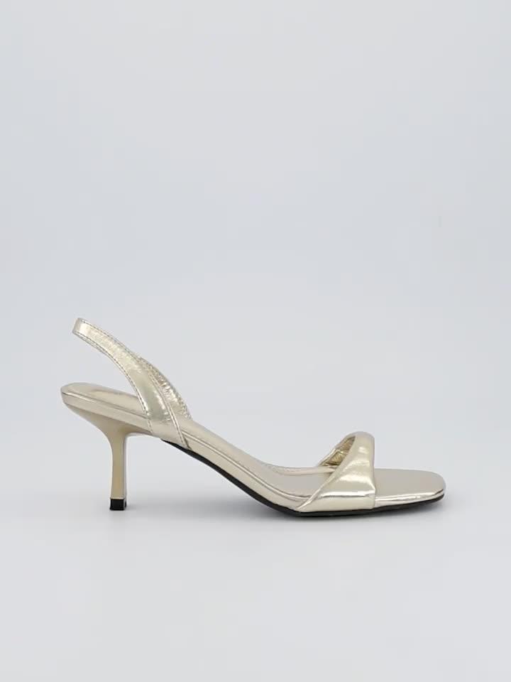 Video of raid-dorenna-sandals-heel-gold