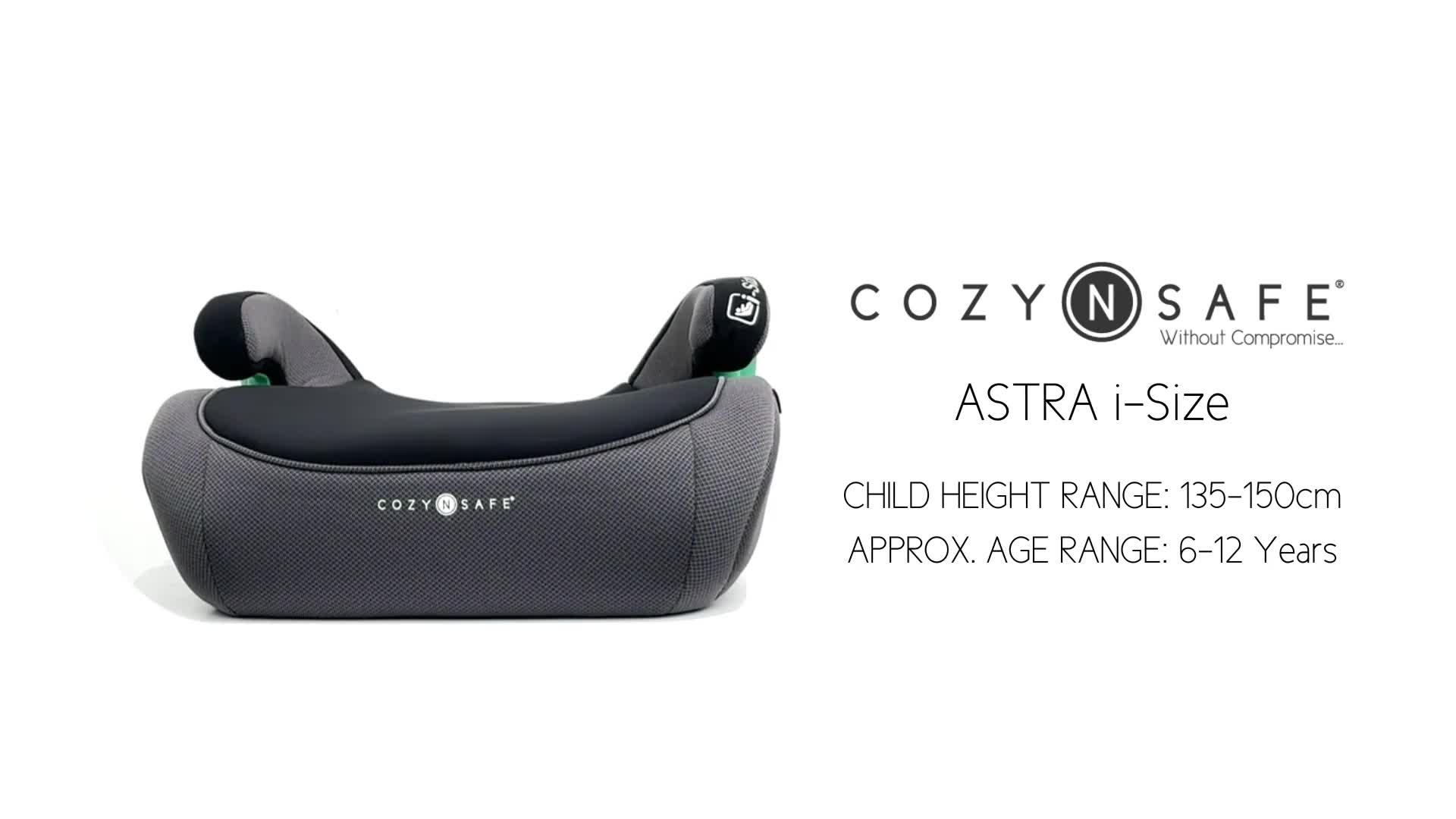 Image thumbnail 5 of 5 of Cozy N Safe Astra 135-150cm i-Size Child Car Seat Booster - Black/Grey