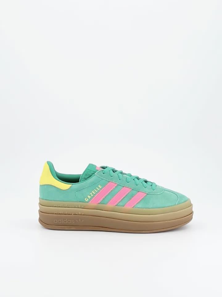 Video of adidas-originals-womens-gazelle-bold-trainers-green
