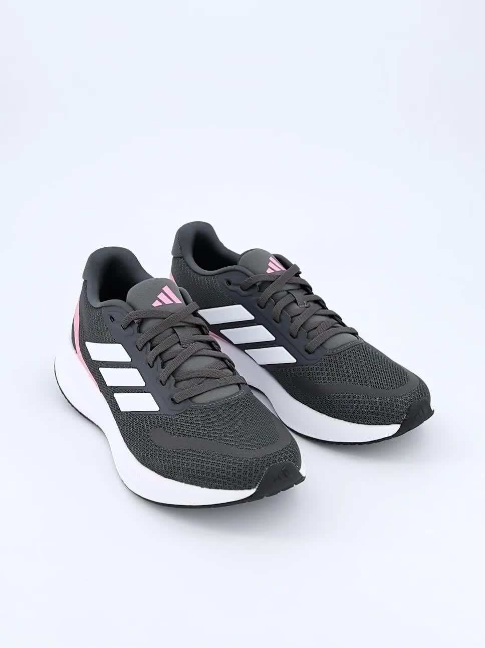 Video of adidas-womens-running-runfalcon-5-trainers-grey-sixcloud-whitebliss-pink